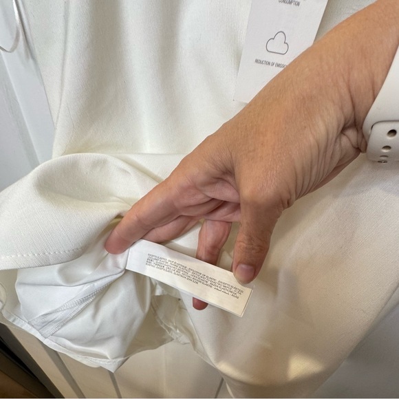 Zara White short mini dress size Large new with tags NWT size Large - Picture 4 of 14